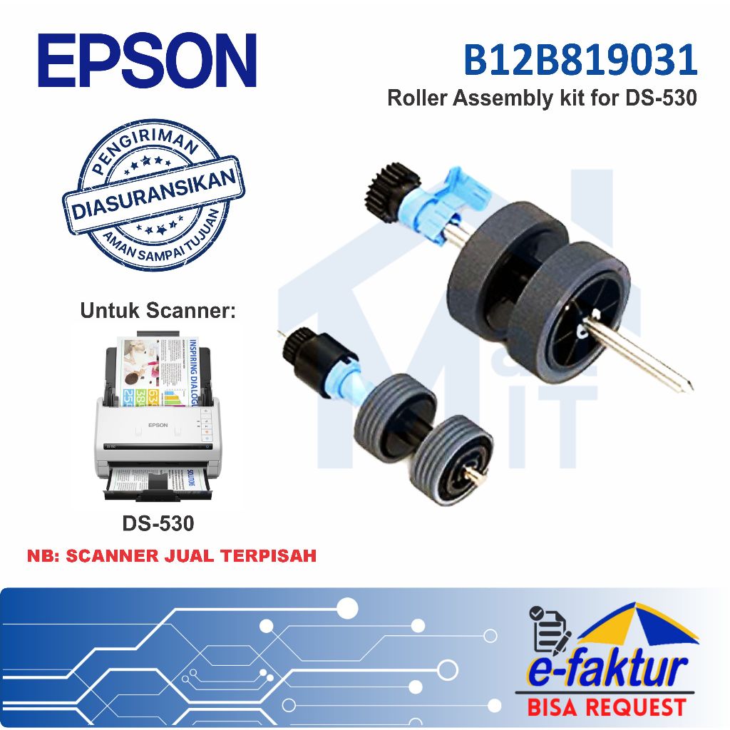 MALLIT EPSON Roller Assembly kit Epson Scanner DS-530 DS530 DS770 DS780N DS870 B12B819031