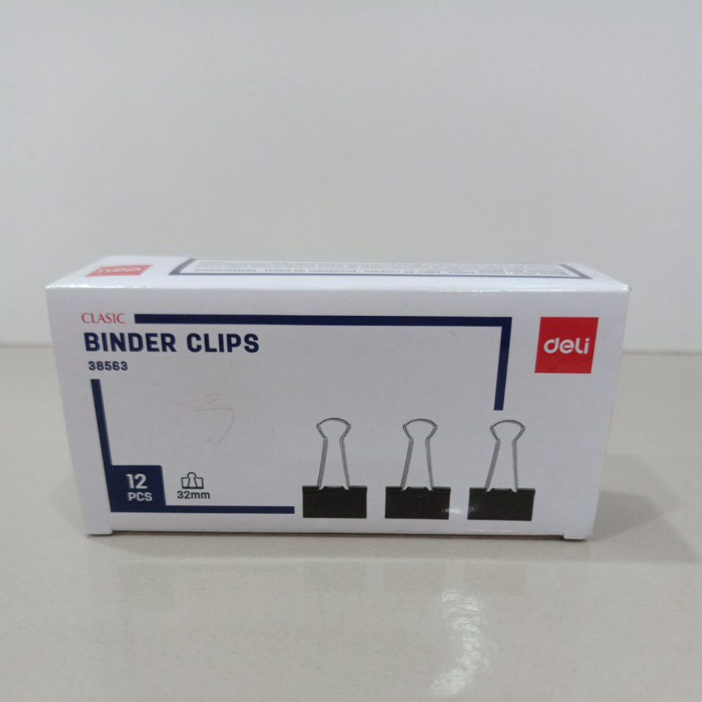 

Deli Clasic Binder Clips 32mm Isi 12pc 38563