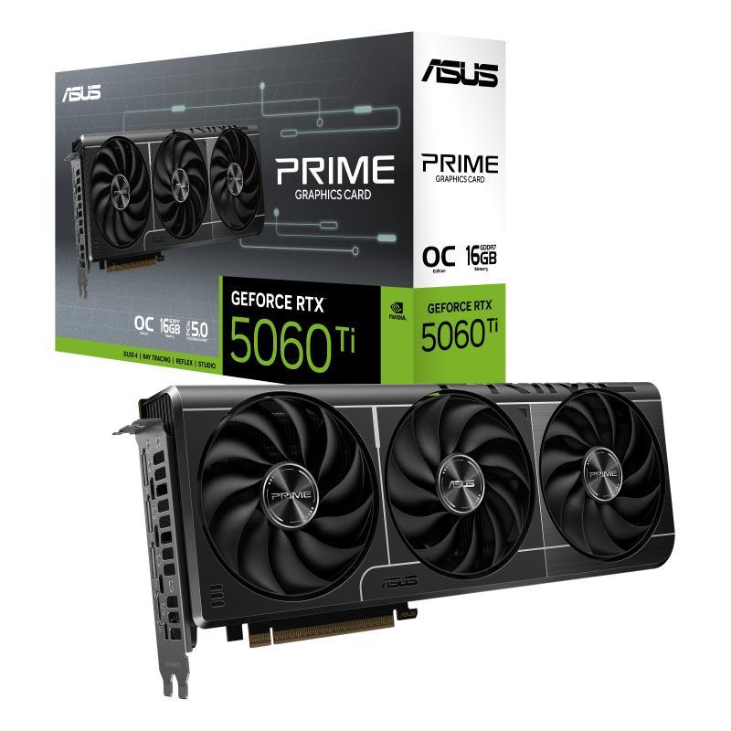 VGA ASUS PRIME GeForce RTX 5060 Ti 16GB GDDR7 OC Edition | GPU RTX 5060Ti PRIME-RTX5060TI-O16G