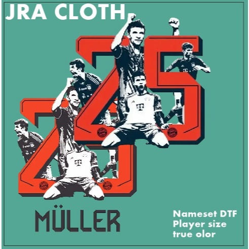 Nameset DTF Muller Special Edition Thomas Muller Bayern Munchen 2025 2026