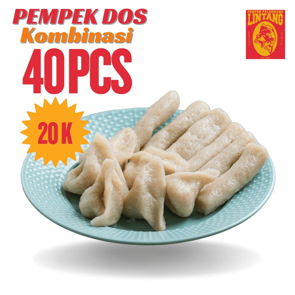 

Pempek Dos Tanpa Ikan Isi 40 pcs + Free Cuko 250ml - Pempek Lintang Halal & Enak