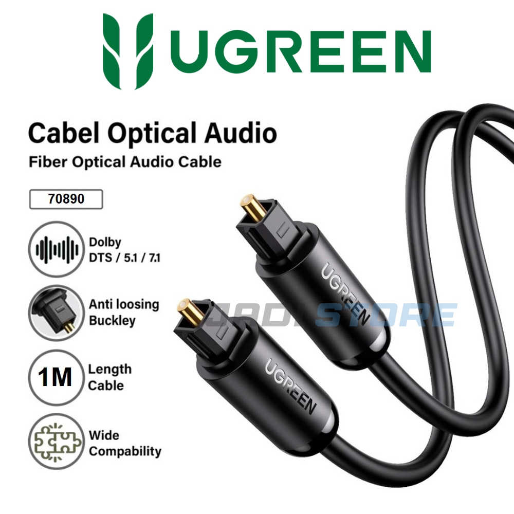 UGREEN Kabel Cable Kable Toslink Optical Optik Digital Audio OUT Coaxial SPDIF Optical Fiber Audio T