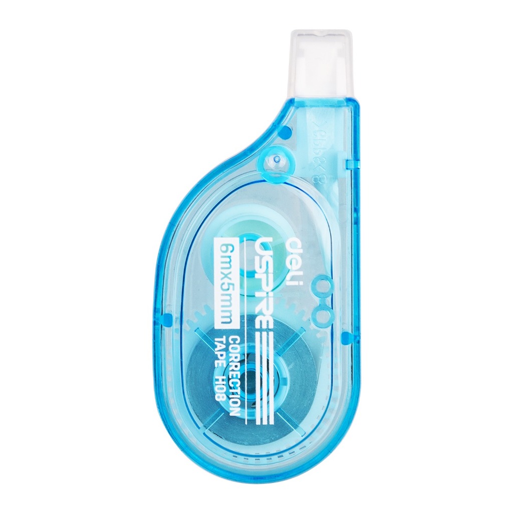 

DELI - CORRECTION TAPE / PITA KOREKSI / STIPO KERTAS / TIP -X ROLL EH08-BX 6MX5MM BLUE
