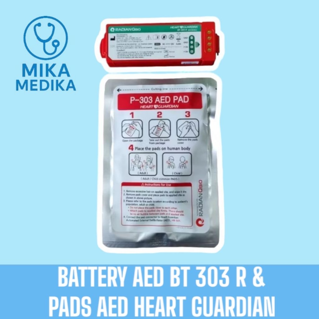 Battery / Battery AED BT 303 R & Pads Aed Heart Guardian