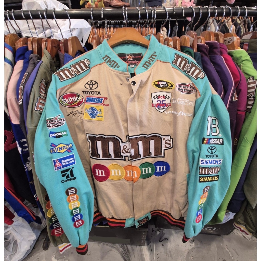 #18 M&M’S RACING SPONSOR EDITION VINTAGE NASCAR JACKET (IMPORTED)