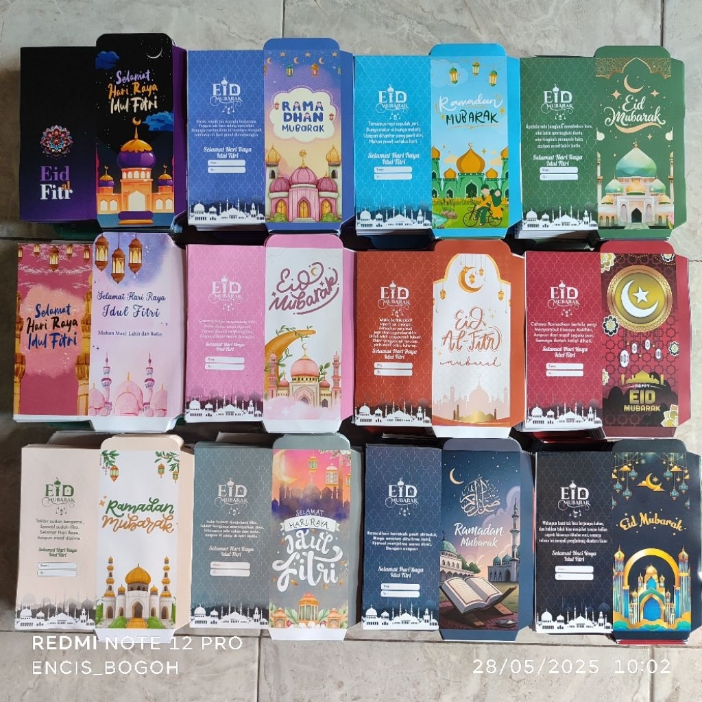 

1000 lembar amplop lebaran tema muslim UK jumbo