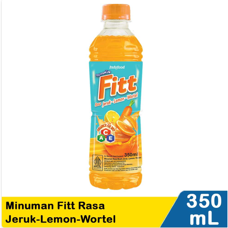 

Indofood Fruitamin Fitt Minuman Botol Jeruk Lemon Wortel 350ml