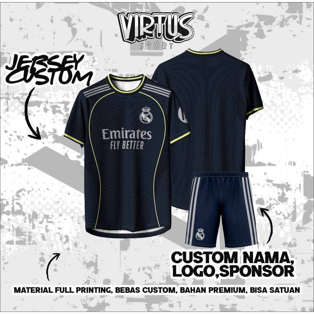 Jersey REAL MADRID Fantasy / Jersey REAL MADRID / Kaos REAL MADRID / Jersey Bola