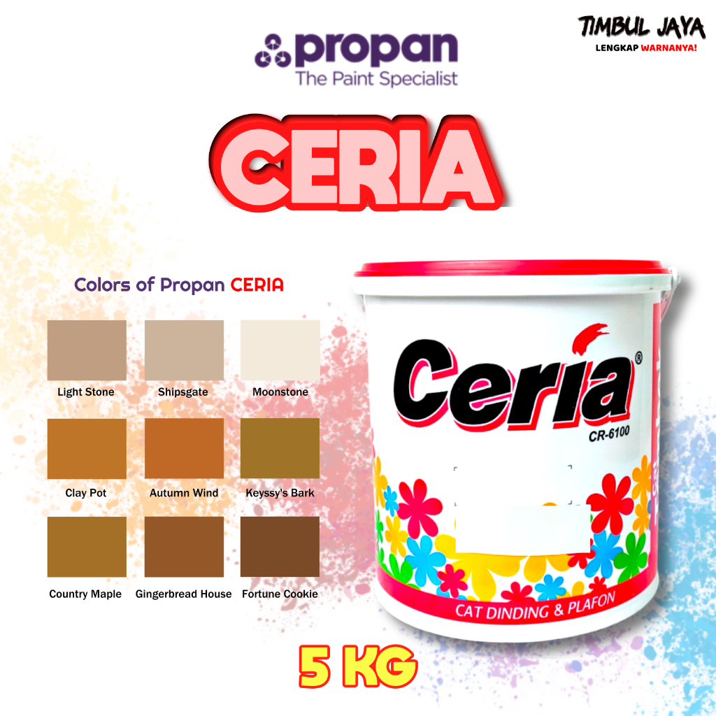 CERIA Cat Tembok Propan 5 kg Coklat Interior / Cat Tembok 5 kg Indoor Coklat Ruang Tamu Kamar Tidur