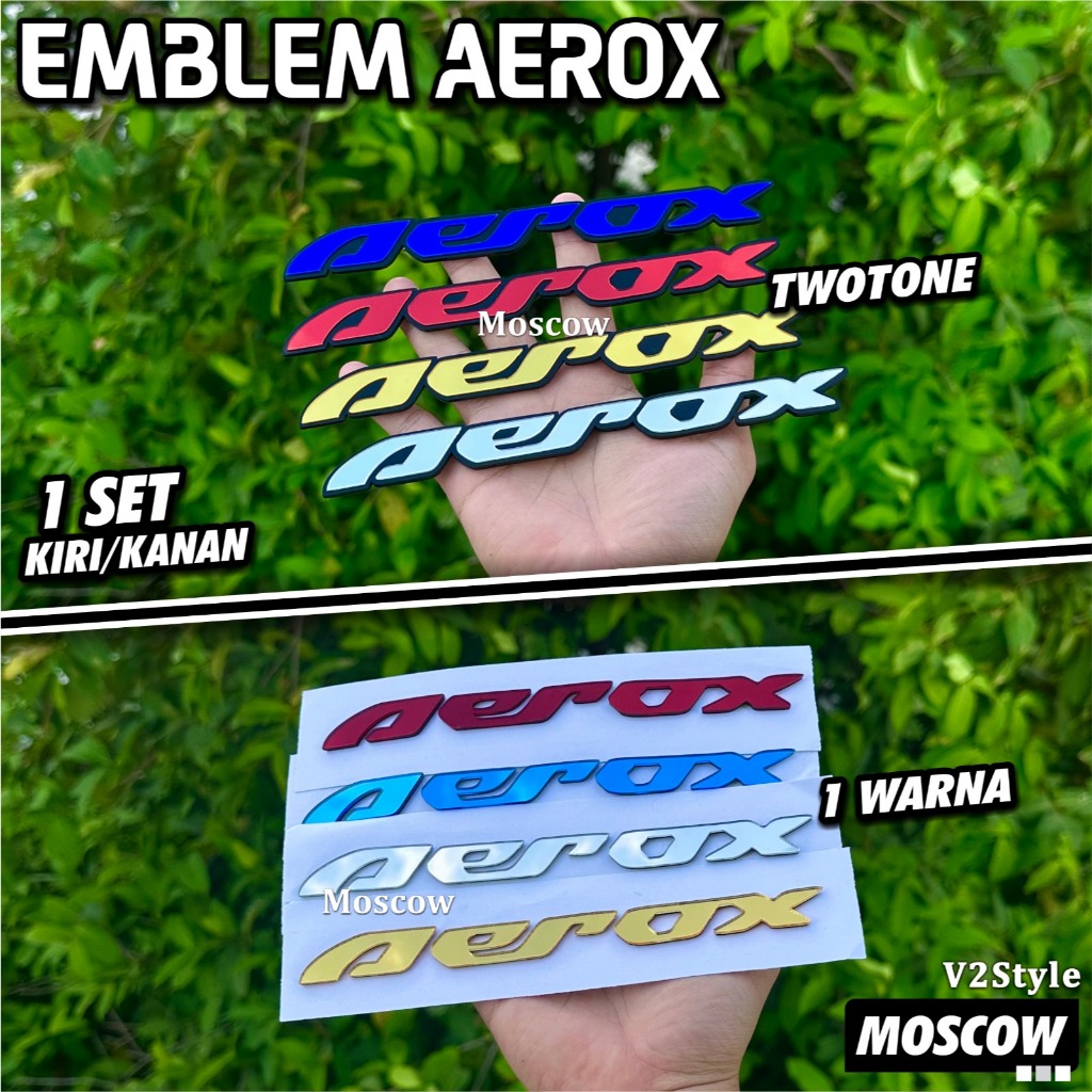 EMBLEM AEROX TIMBUL 3D set ( 2PCS) KANAN KIRI STICKER MOTOR AKSESORIS MOTOR EMBLEM MOTOR Aerox 155 C