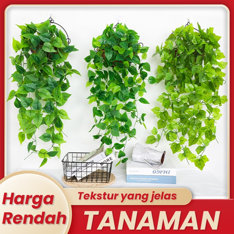 Tanaman Pakis Gantung Buatan Tanaman Ivy Palsu Boston Fern Tanaman Gantung Luar Ruangan Tanaman Plas