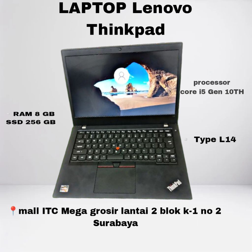 LAPTOP LENOVO THINKPAD TYPE L14/RYZEN 3/RAM8.GB/SSD 256GB