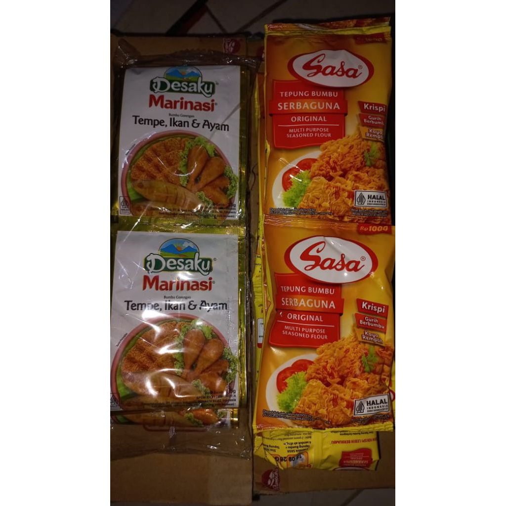 

PAKET HEMAT BUMBU SASA DAN MARINASI DESAKU (10+12)PCS