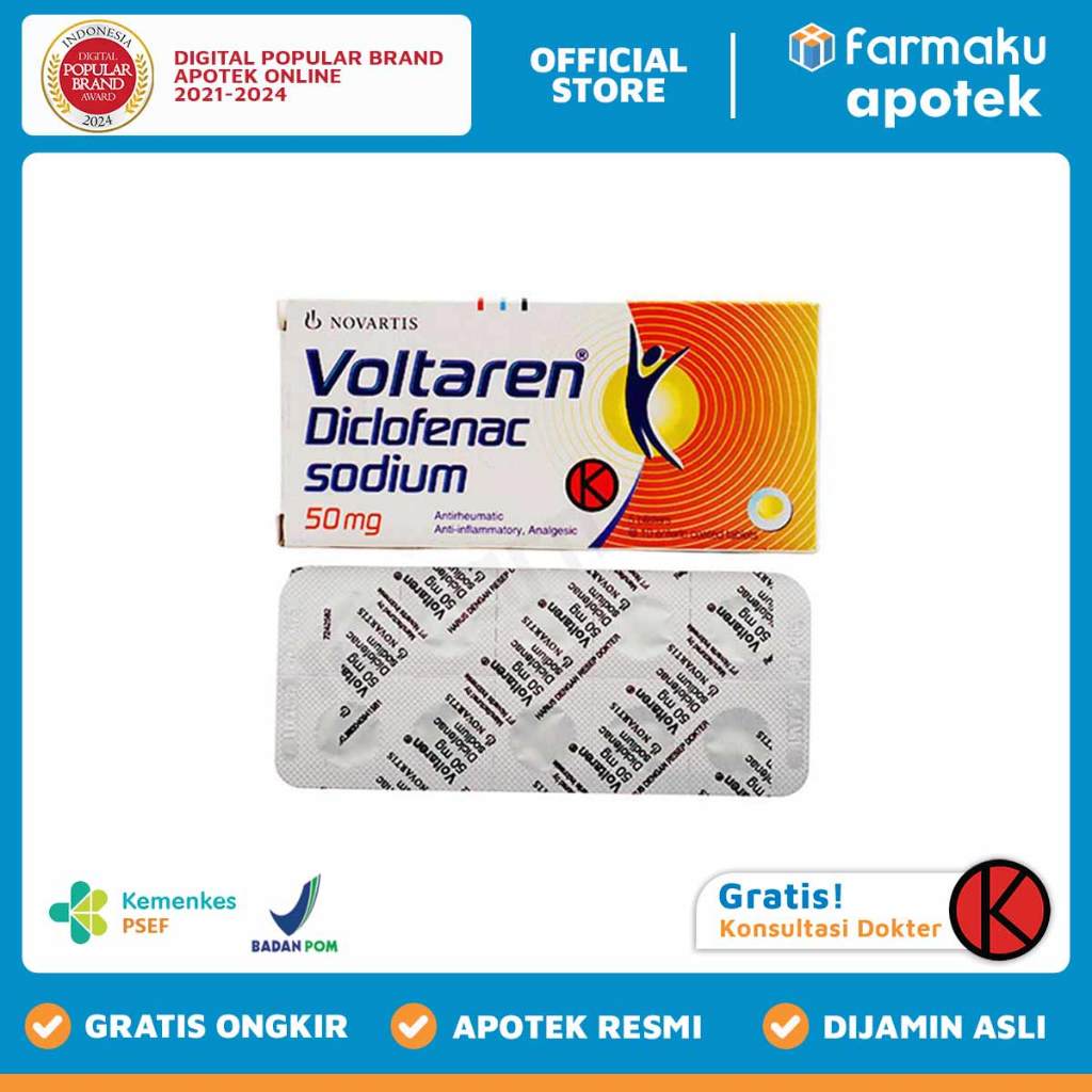 Voltaren 50 mg Tablet Blister 10 tablet salut enterik
 - TJD