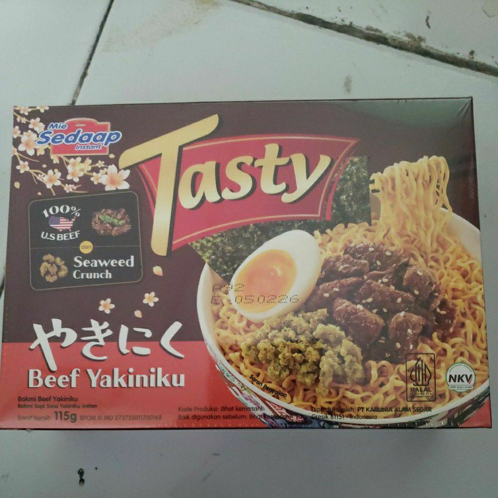 

Mie sedaap tasty beef yakiniku