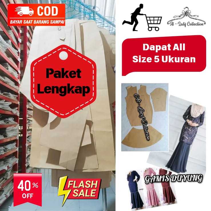 Paket Lengkap POLA GAMIS DUYUNG