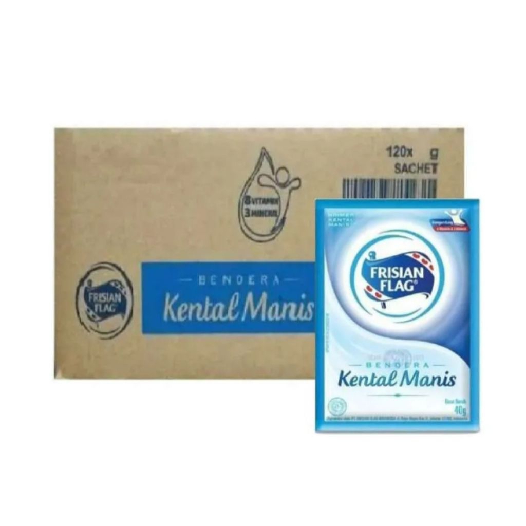 

Frisian Flag Putih Susu kental manis 1 Karton [ 120 Sachet ]