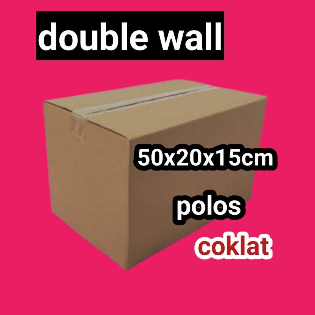 

karton/kardus ukuran 50x20x15cm double wall