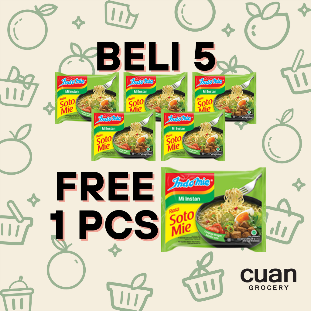 

PROMO!! Indomie Soto Mie (Beli 5, Free 1Pcs)