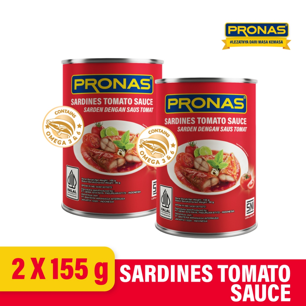 

PRONAS Sarden Tomat 155 g Bundling 2 pcs