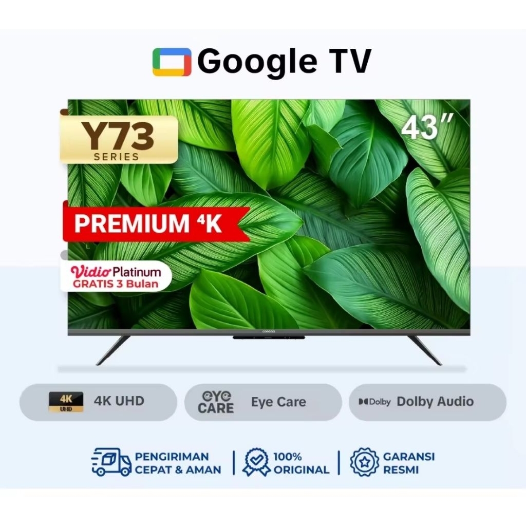 COOCAA TV 43 inch Y73 - 4K Google TV