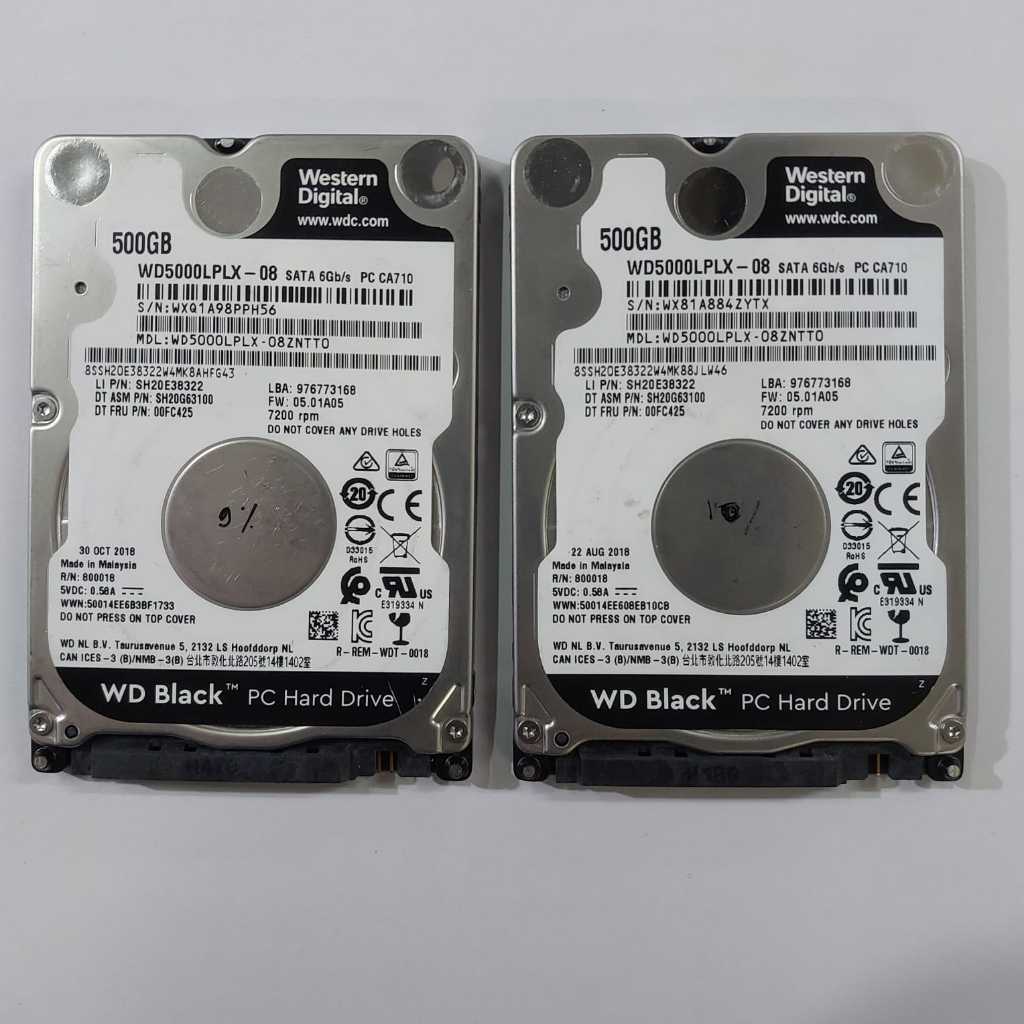 hdd hardisk laptop wd black 7200rpm 500gb sata 2,5inch murah sentinel dibawah 10%