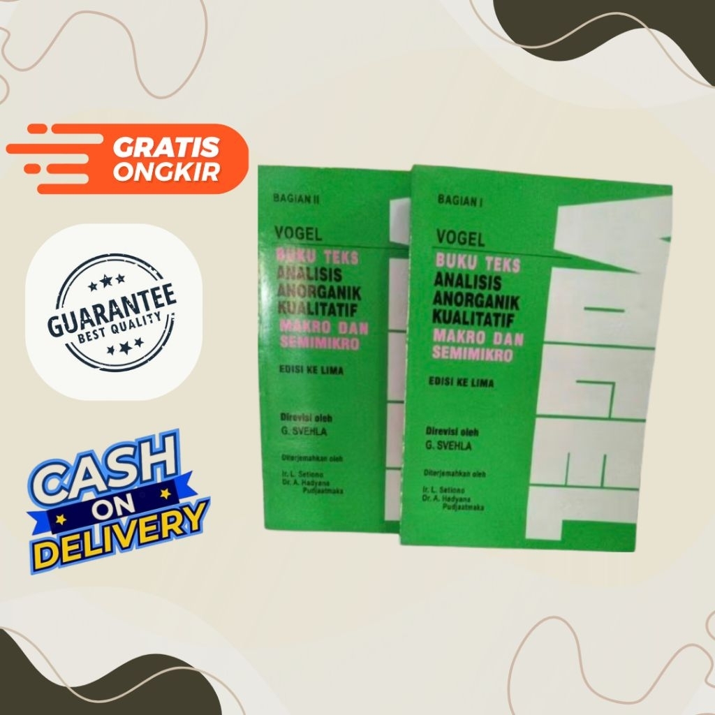 Vogel Analisis Anorganik Kualitatif Makro dan Semimikro (1 Set)