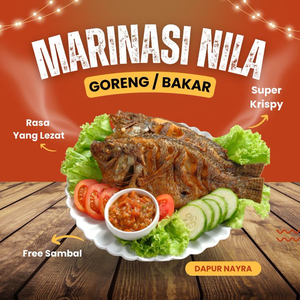 

Nila Goreng Marinasi Frozen siap Goreng 1 pack isi tiga ekor