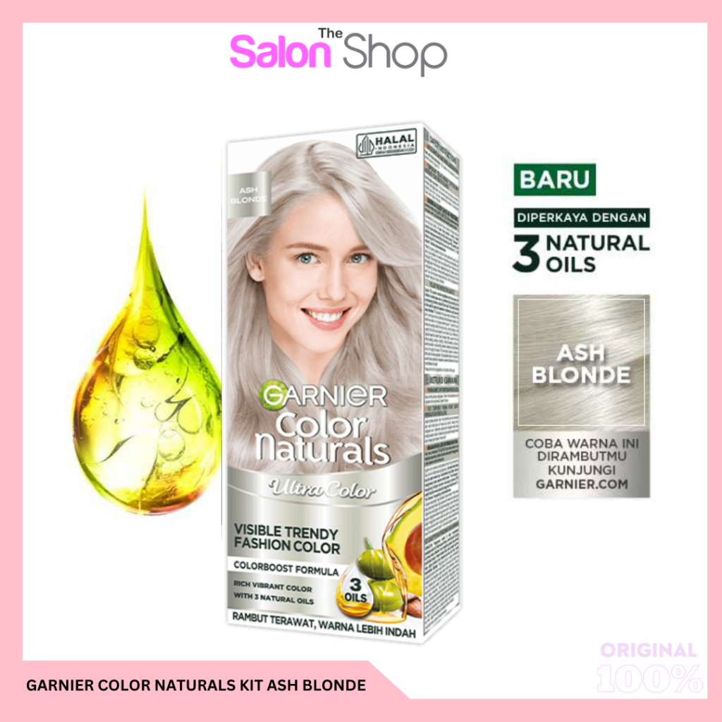 Garnier Color KIT (KOTAK) Ash Blonde Garnier Pewarna Rambut | gdlb01