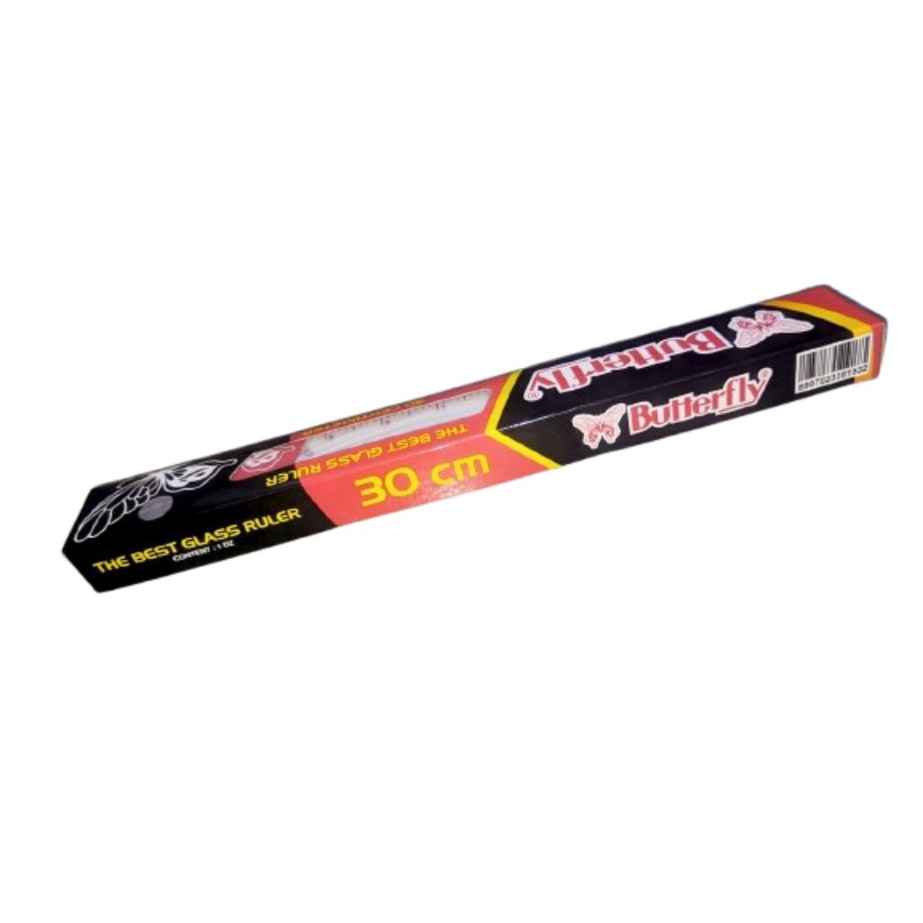 

1 Lusin Penggaris plastik Butterfly ukuran 30 Cm