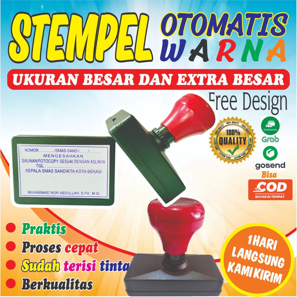

Stempel Extra Besar/ Jumbo / Kardus / Kertas / paperbag