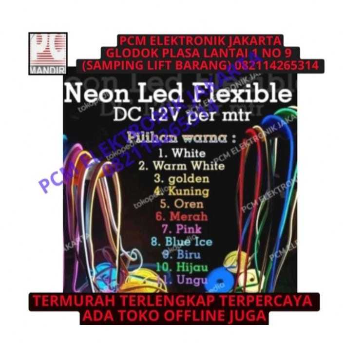 RF5217 lampu led neon flex flexible fleksibel strip meteran dc 12v 12volt 12 by PCM LTC GLODOK