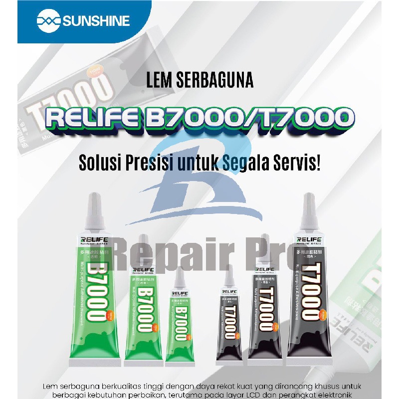 

LEM LCD TOUCHSCREEN SERBA GUNA - GLUE RELIFE T7000 B7000