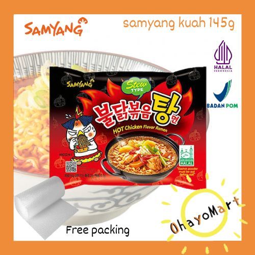 

Samyang stew type Buldak hot chicken flavor ramen / samyang mi instan kuah rasa ayam pedas sachet 145g
