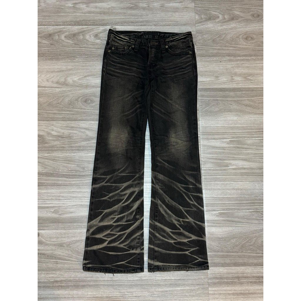 JAPANESE BRAND FUGA - BOOTCUT BLACK WASHED JEANS