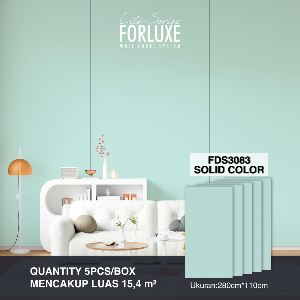 Forluxe Lite Series - Panel Dinding Motif Solid FDS3083 - Fleksibel, Tahan Air & Anti Rayap