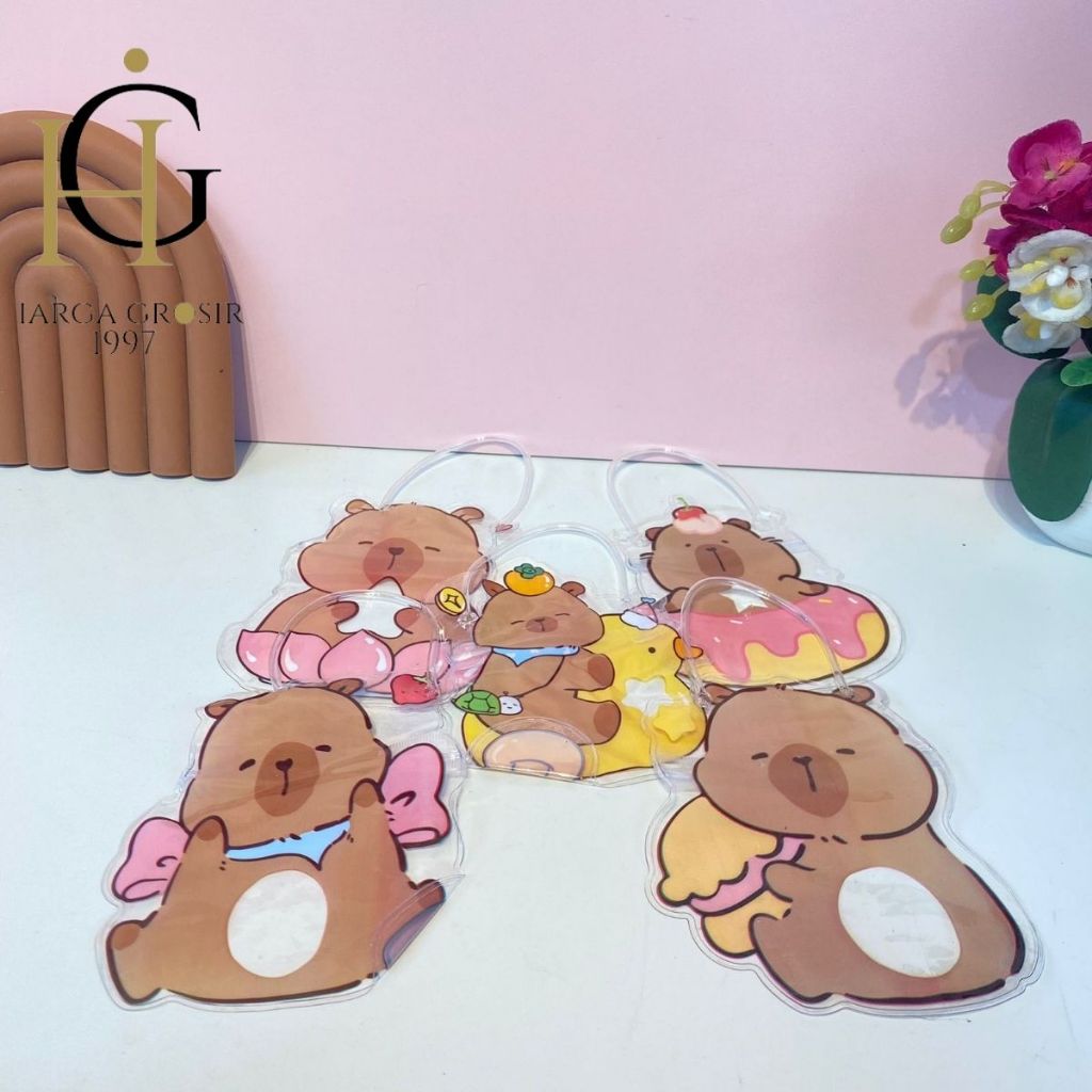 

GOODIEBAG ZIPPER MINUMAN GAGANG CAPYBARA MN-1882 UCU IMUT KADO UNIK SOUVERNIR HAMPERS LEBARAN NATAL