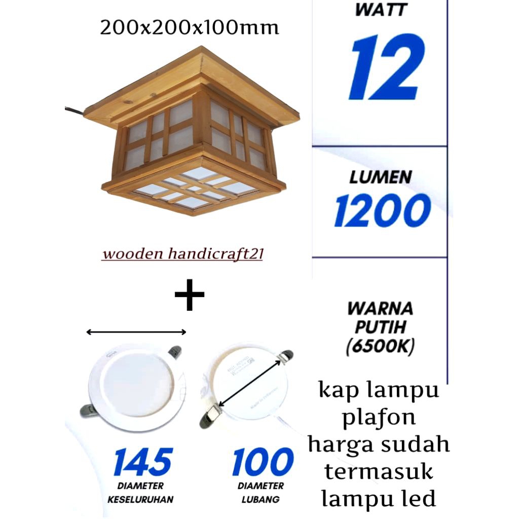 kap lampu plafon lamp tempel ruang tamu model jepang
