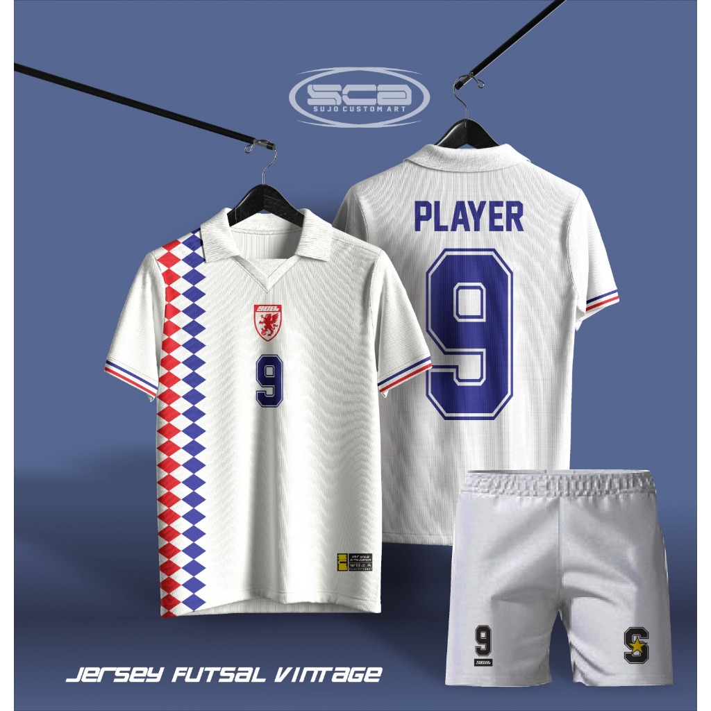 Baju Kaos football/futsal jersey MURAH SATUAN / LUSINAN Custom Nama nomor logo FULL PRINTING 21-30