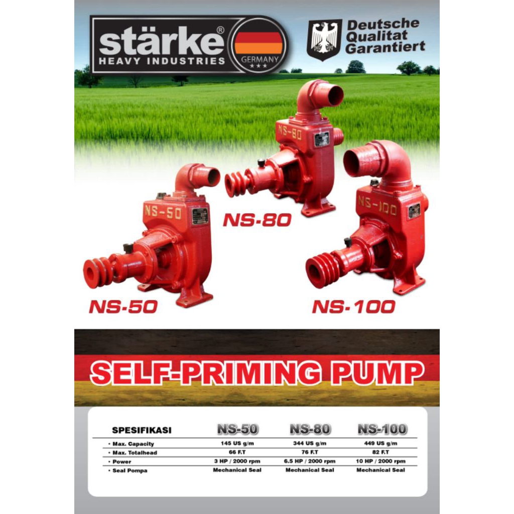 POMPA NS SEAL STARKE 2 INCH 3 INCH 4 INCH STARKE NS50 NS80 NS100