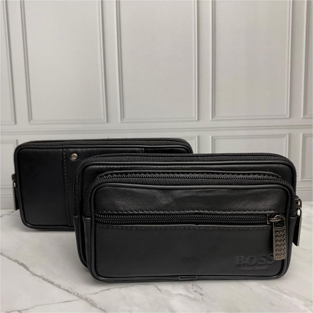 Dompet Hp Kulit Asli Model Miring | Tas Sarung Hp Double | Dompet Pinggang Kulit Sapi