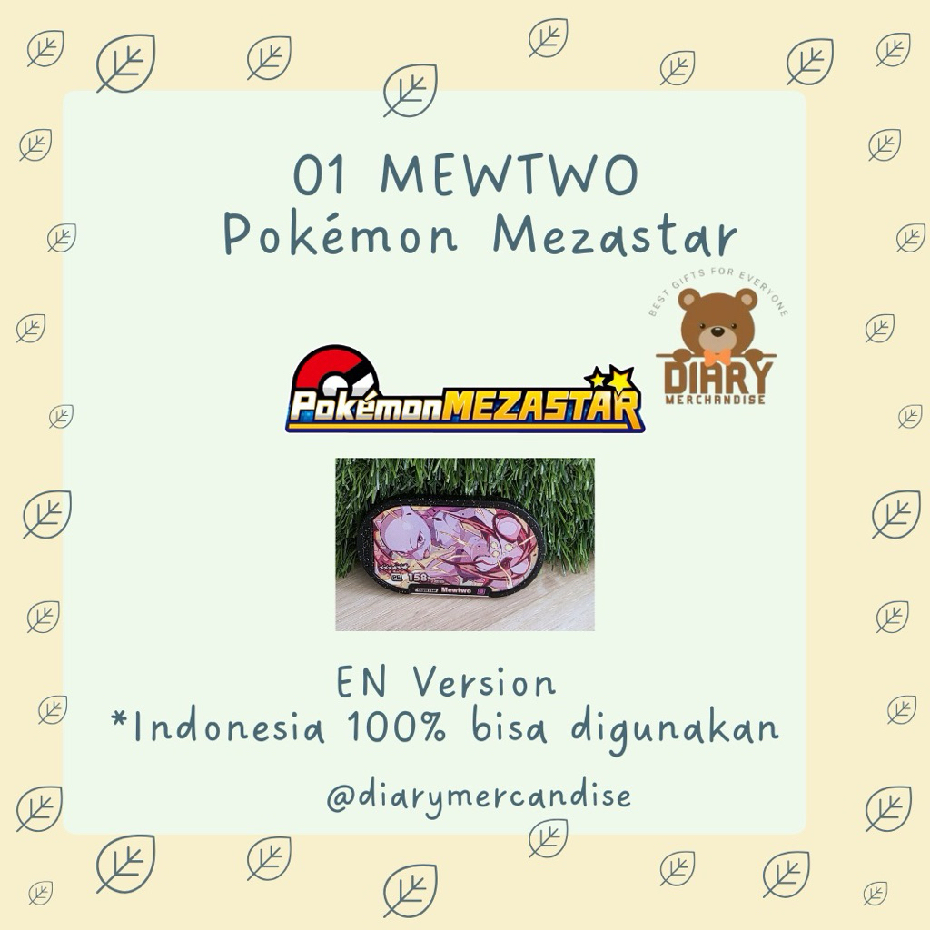 MEWTWO POKEMON MEZASTAR TAG INDONESIA EN VERSION REGIONAL INDONESIA