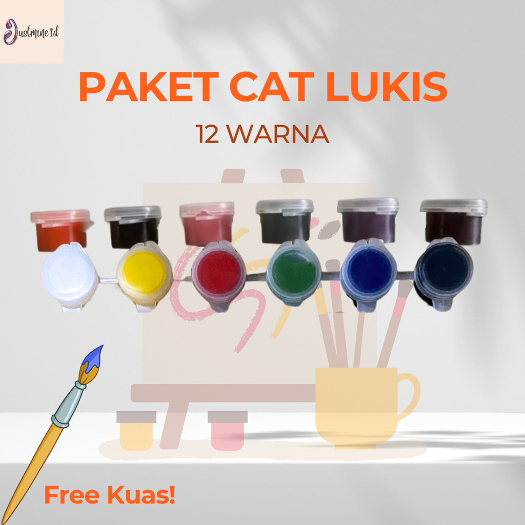 

Paket Cat Lukis 12 Warna | 3 ML | FREE KUAS