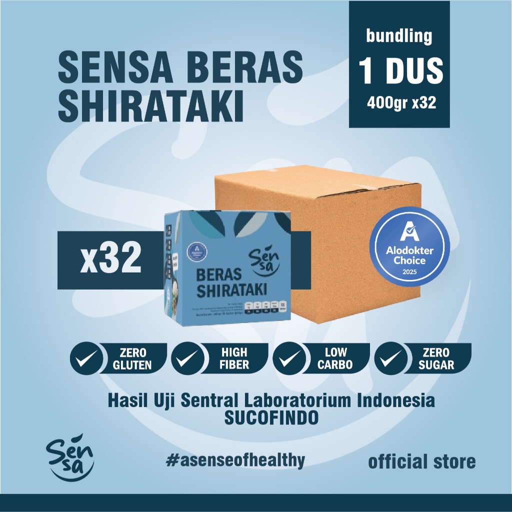 

Sensa Beras Shirataki 400 gr @32 - dalam dus besar