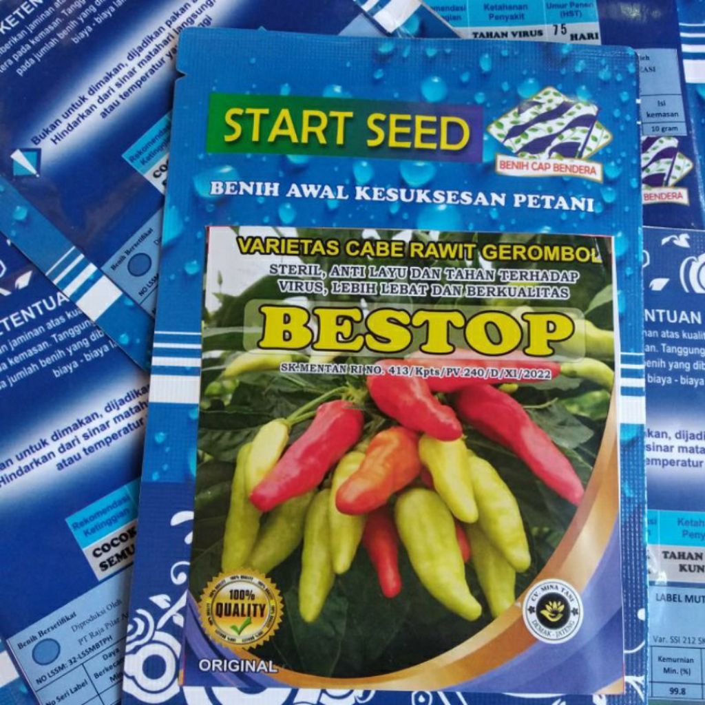 Benih cabai rawit gerombol BESTOP 2000 biji