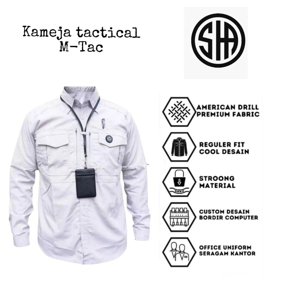 Kemeja tactical american drill lengan panjang PDH outdoor kualitas premium