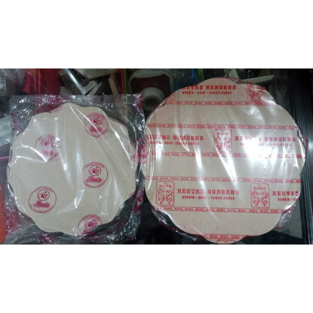 SAMIR/KERTAS NASI MAWAR/ KERTAS MINYAK BULAT PIRING/SAMIR BULAT KERTAS MINYAK BESAR DAN KECIL