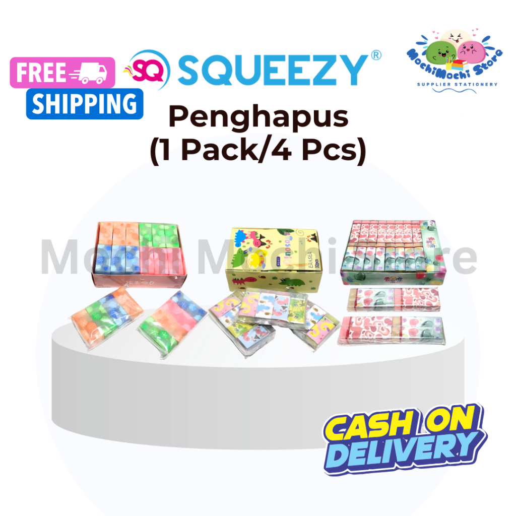 

PER PACK/4 PCS Penghapus Karakter | Eraser | Penghapus Love MQ-671 | Penghapus Dino MQ-677 | Penghapus Bunga MQ-680