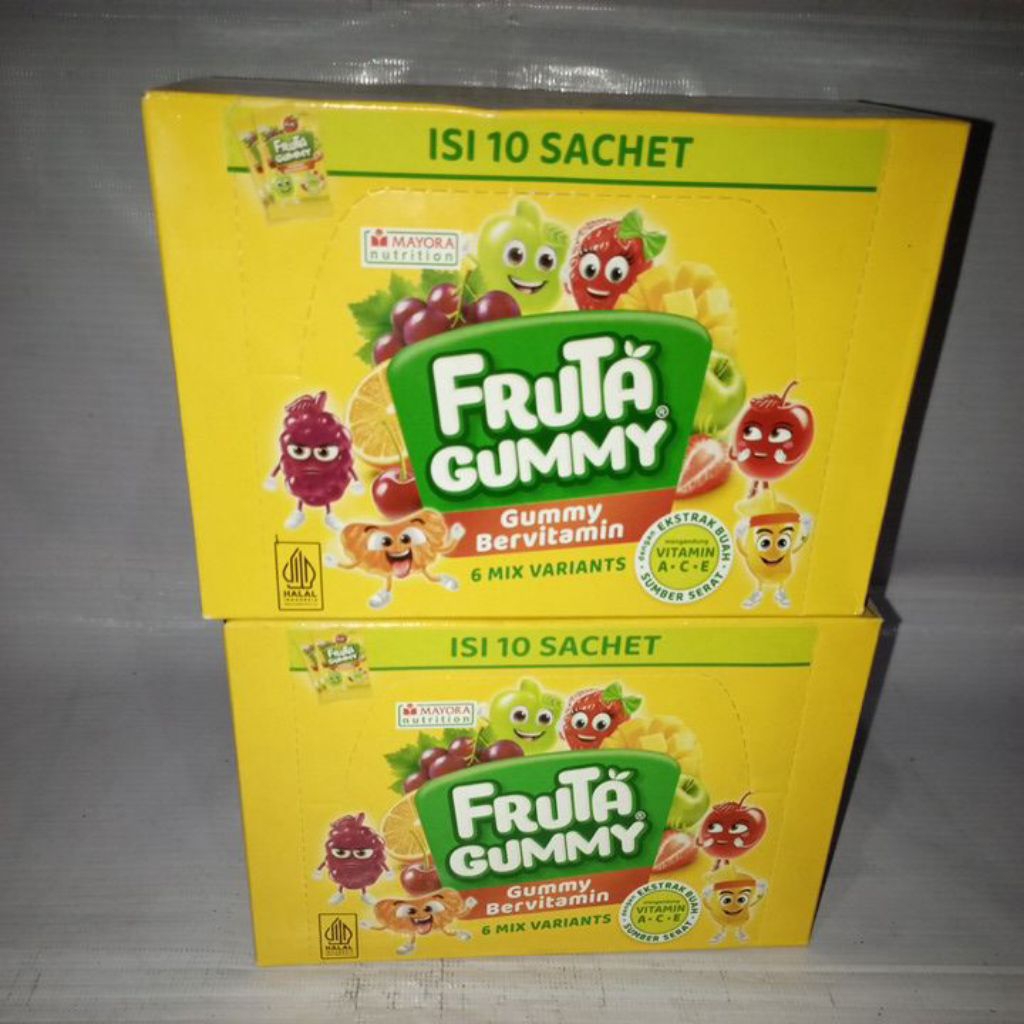 

Fruta Gummy Gummyy Bervitamin 6 Mix Variants Isi 10 Sachet