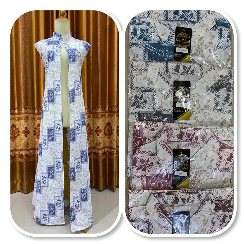 long outer//dres//outer batik//batik formal